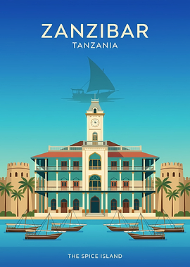 Zanzibar Travel Poster