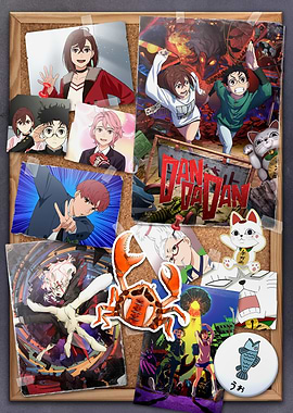 Dan Da Dan Corkboard Collage