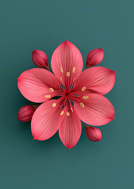 Pink Cherry Blossom Flower