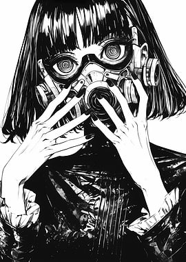 Girl in Gas Mask