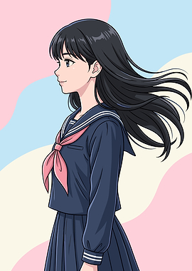 Anime Girl in School Uniform