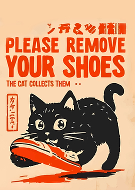 Cat Stealing a Shoe
