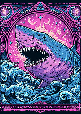 Shark in Cosmic Waves