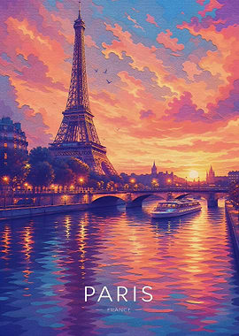 Eiffel Tower at Sunset