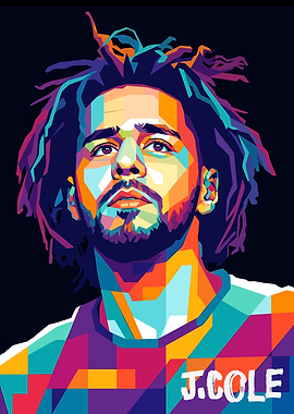 J. Cole Pop Art Portrait