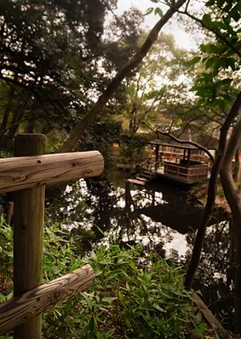 Tranquil Japanese Garden with Pond