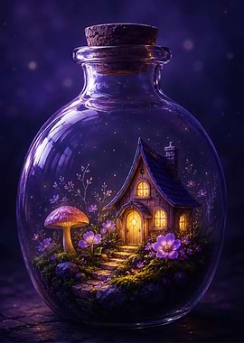 Fairy House in a Bottle