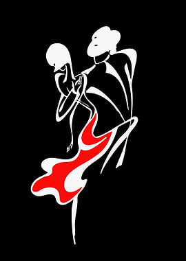 Couple dancing tango