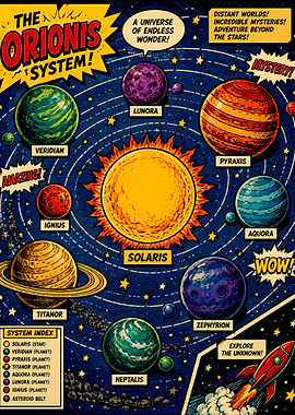 The Orionis System Solar System Poster