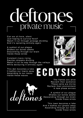 Deftones Private Music ECDYSIS Poster
