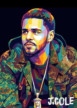 J. Cole Pop Art Portrait