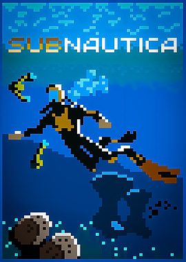 Subnautica Pixel Art Poster