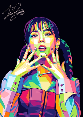Jisoo Blackpink Pop Art Portrait