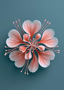 Abstract Coral Flower Design