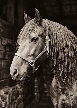 Close-up of a horse's head