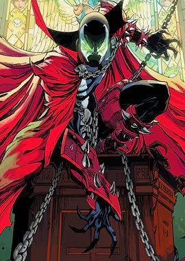Spawn in Red Cape
