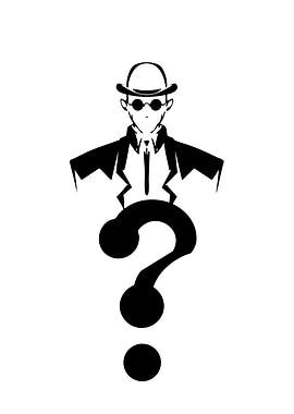 Mysterious Figure with Question Mark
