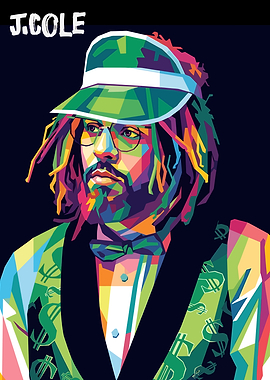 J. Cole Pop Art Portrait