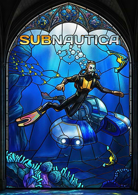 Subnautica Stained Glass Art
