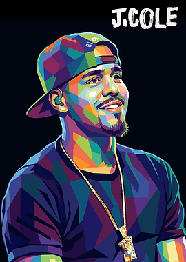 J. Cole Pop Art Portrait