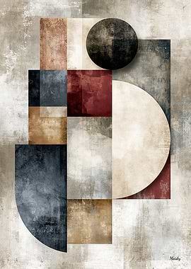 Wabi Sabi Japanese Geometry No. 02 – Japandi Zen Abstract Wall Art