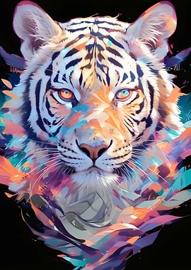 Abstract Tiger Portrait