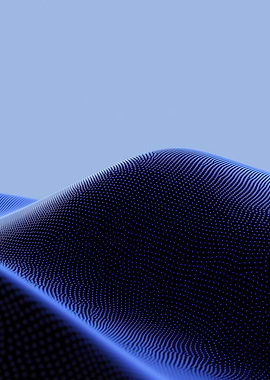 Abstract Blue Wave of Dots