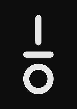 Minimalist Fraction Symbol 1/0