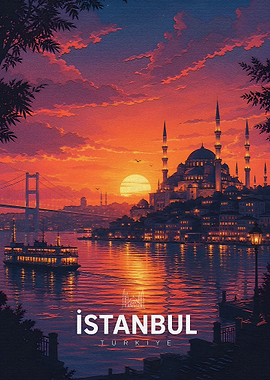 Istanbul Cityscape at Sunset