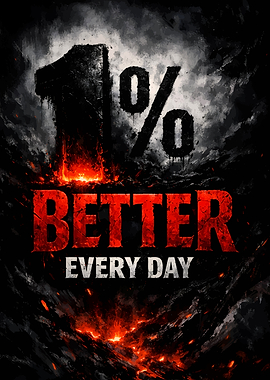 1% Better Every Day Motivational Art