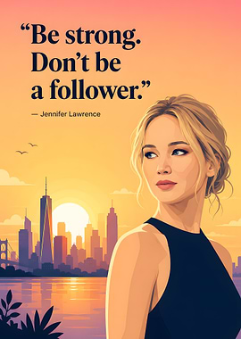 Jennifer Lawrence inspirational quote poster
