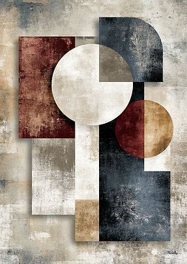 Wabi Sabi Japanese Geometry No. 03 – Contemporary Japandi Zen Wall Art