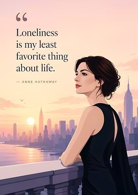 Anne Hathaway quote about loneliness