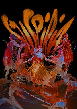 Dancers in Fiery Bloom