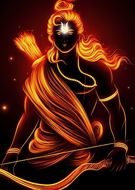 Lord Rama with Bow and Arrow