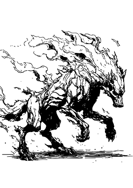Fiery Wolf Spirit