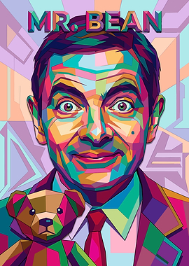 Mr. Bean Pop Art Portrait