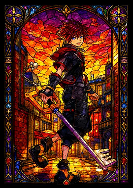 Sora in Stained Glass Style