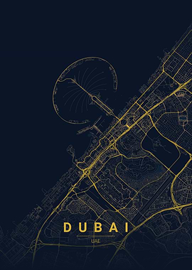 Dubai Map Art