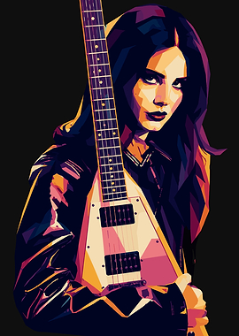 Woman with Electric Guitar