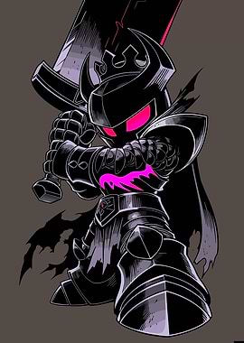 Brawl stars Dark Knight with Glowing Pink Eyes