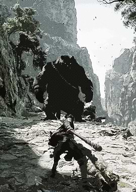Giant Monster Battle in Mountains