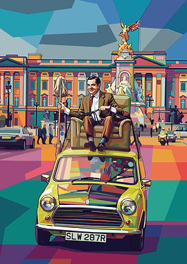 Mr. Bean's Mini Cooper in London