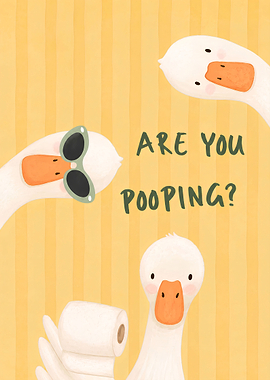 Funny Geese 'Are You Pooping?'