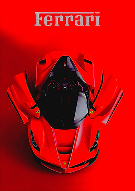 Ferrari Sports Car Top View