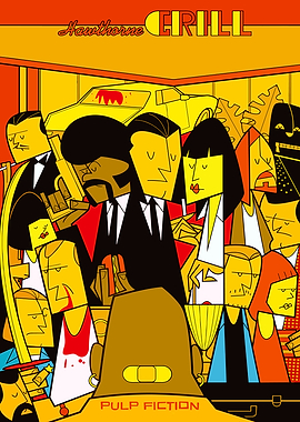 Pulp Fiction Hawthorne Grill Poster