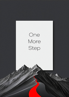 One More Step Motivational Mountain