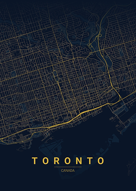 Toronto City Map Art