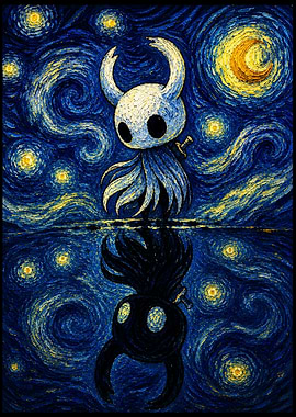 Hollow Knight Starry Night Reflection