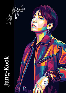 Jung Kook Pop Art Portrait